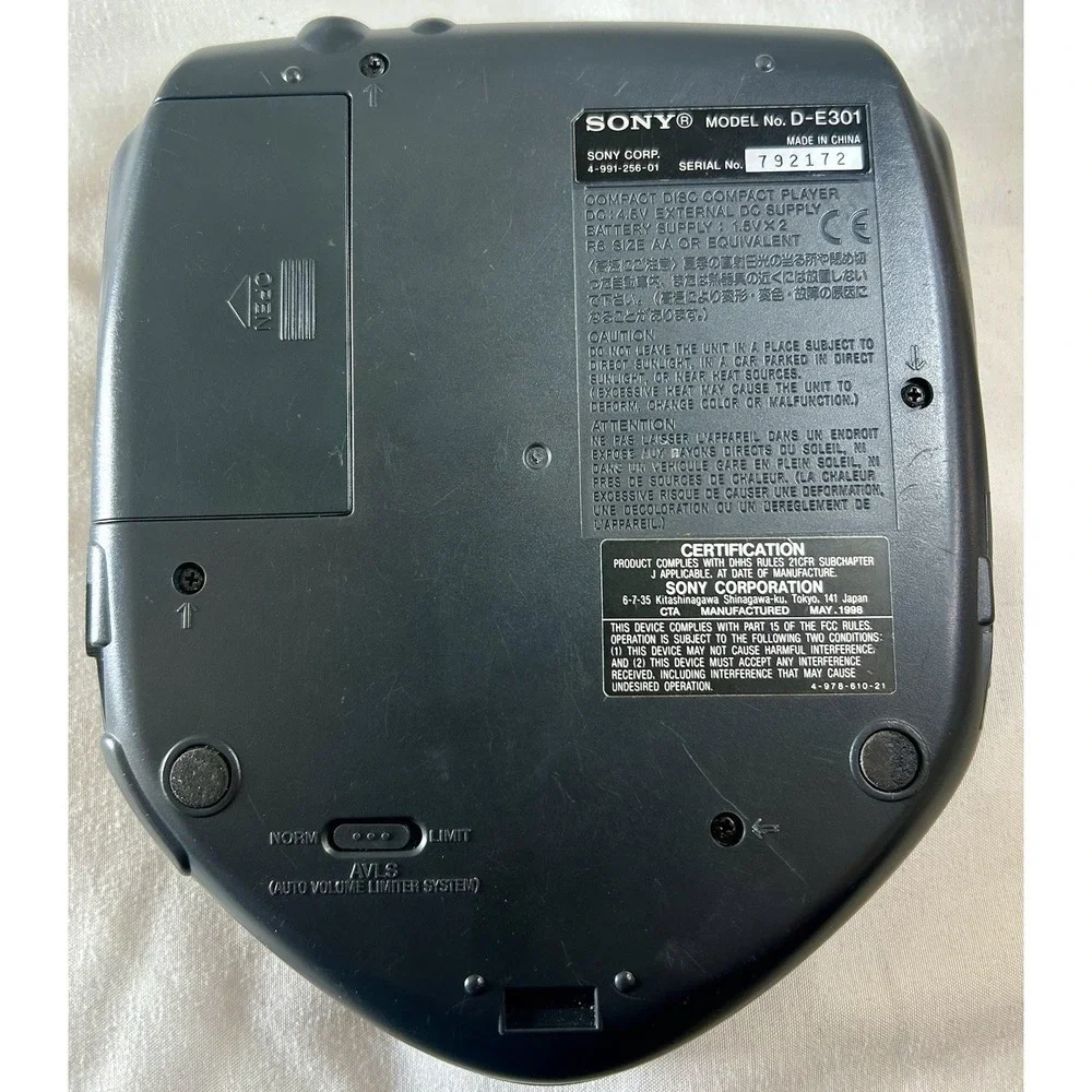 Sony Discman D-E301 ESP Mega Bass Portable CD Player – Tested Working